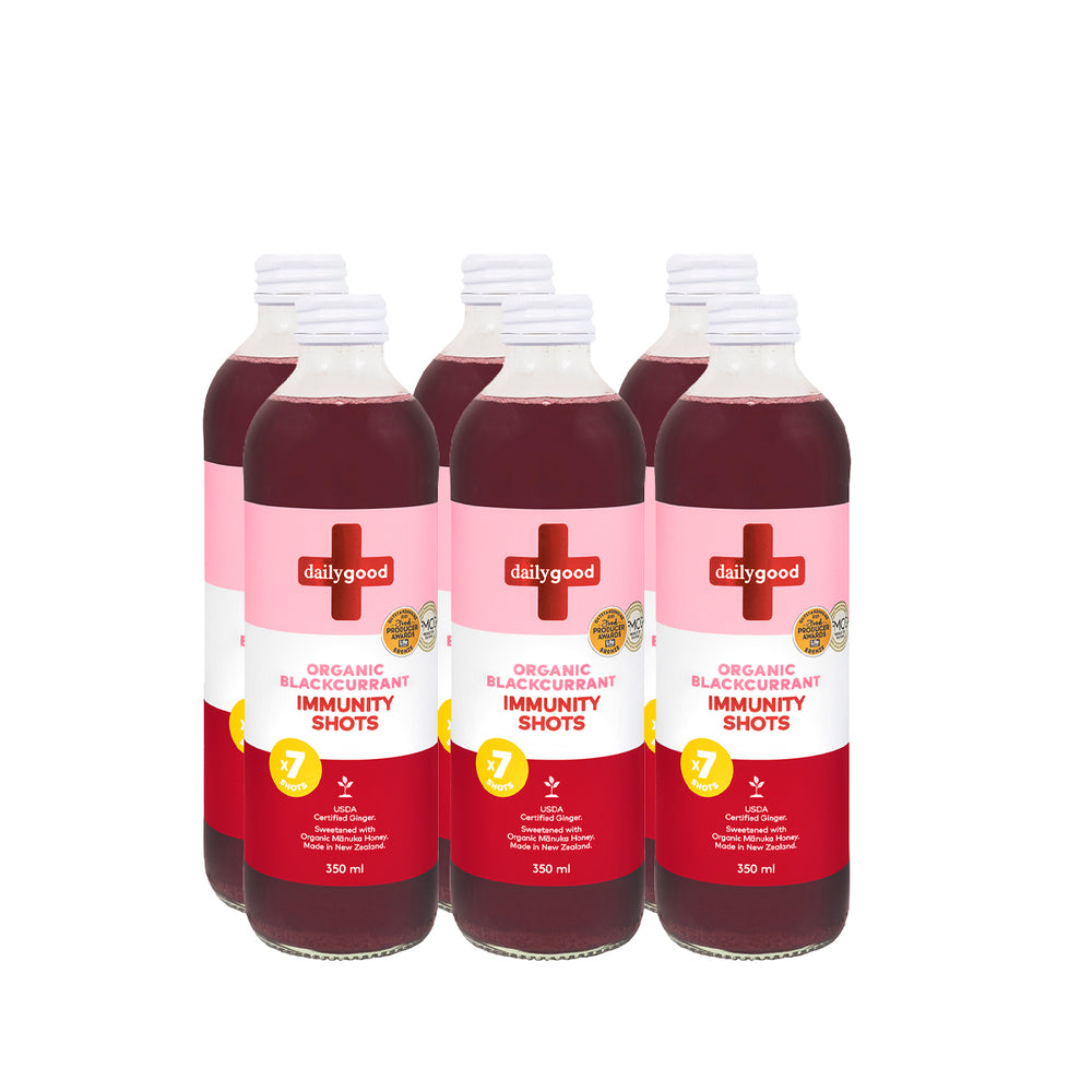 Image of 6 Daily Good Immunity Bottles in Blackcurrant flavour 